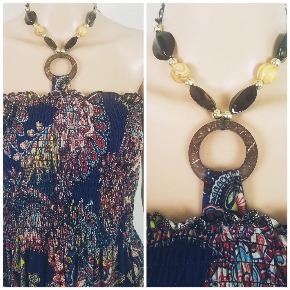 Maxi dress size Medium Paisley Print - Picture 4 of 8